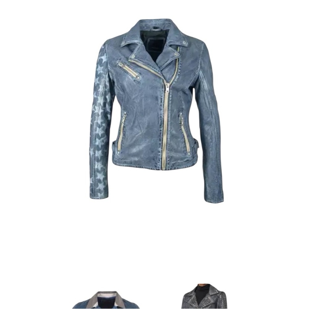 Mauritius  Light Blue Jean Jacket with Star Accents